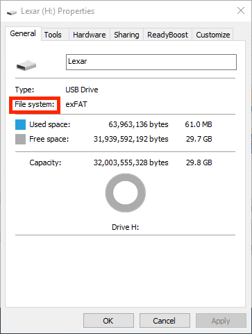 windows 10 format disk for use on mac